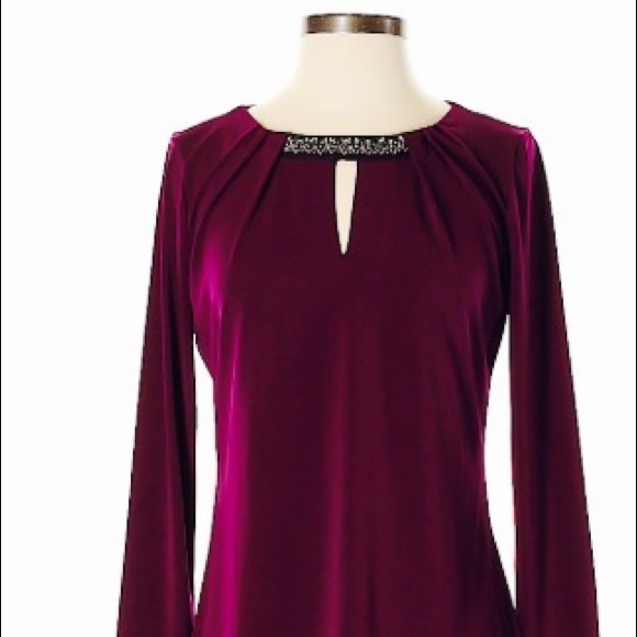 ✅🌹Liz Claiborne Purple Career top. - Picture 3 of 5